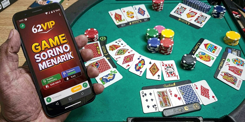 Tampilan gameplay seru dalam game Domino 62VIP.