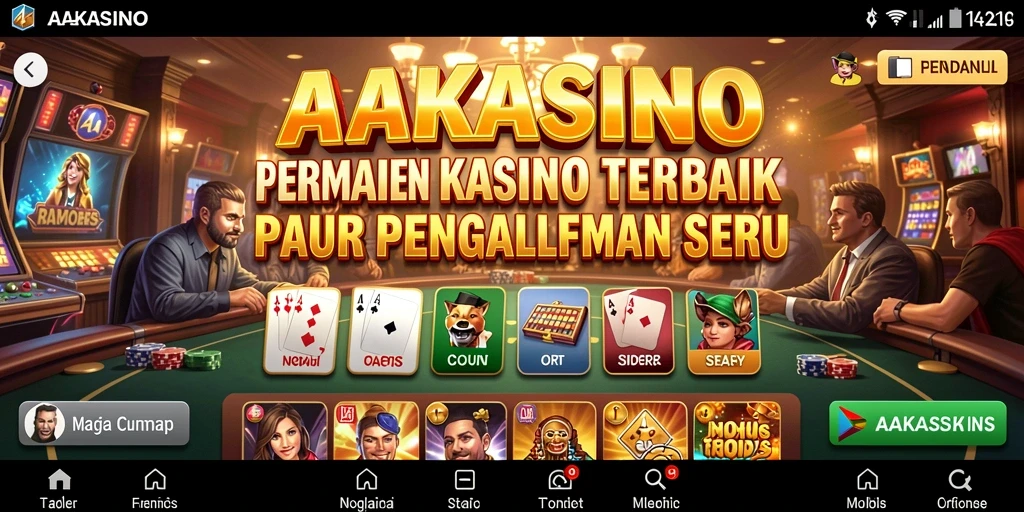 Screenshot utama AAKASINO menampilkan gameplay yang menegangkan dan mengasyikkan.