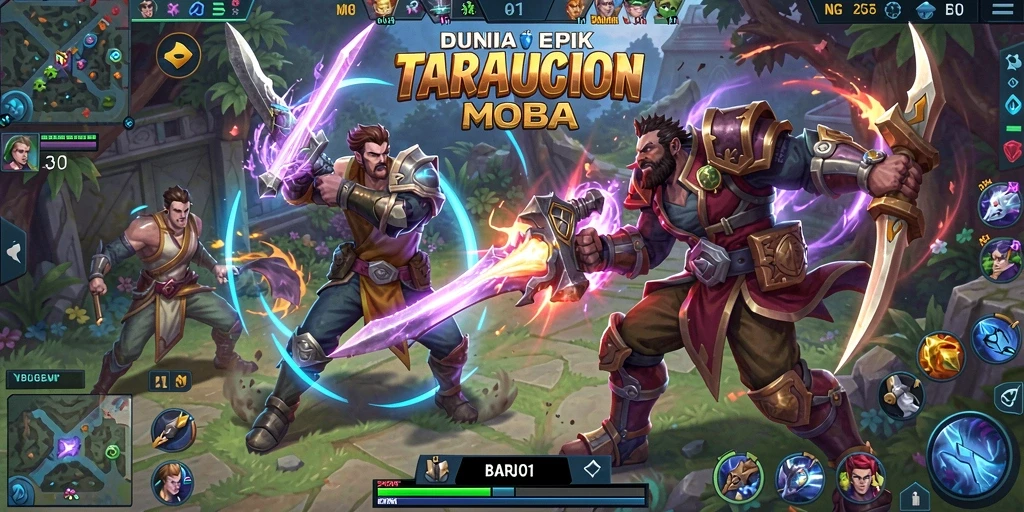 Tampilan mendebarkan dari pertandingan berseru di BARU01.
