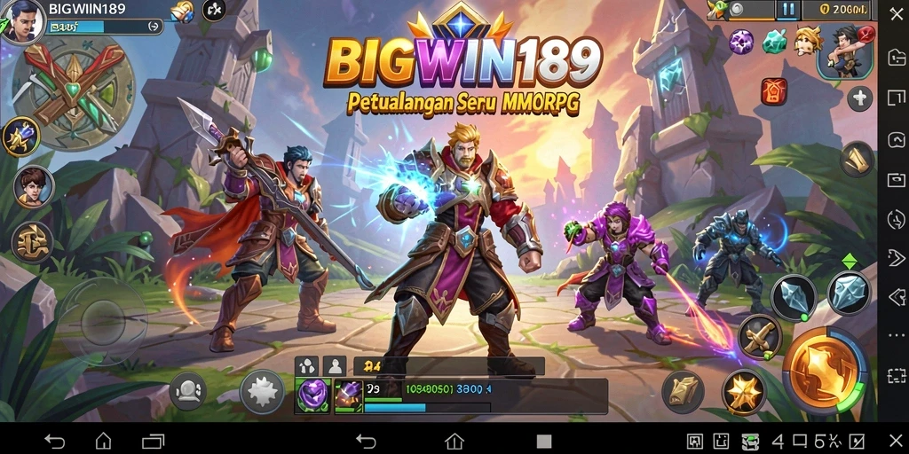 Tampilan gameplay <strong>BIGWIN189</strong> yang seru dan penuh aksi di dunia MMORPG.