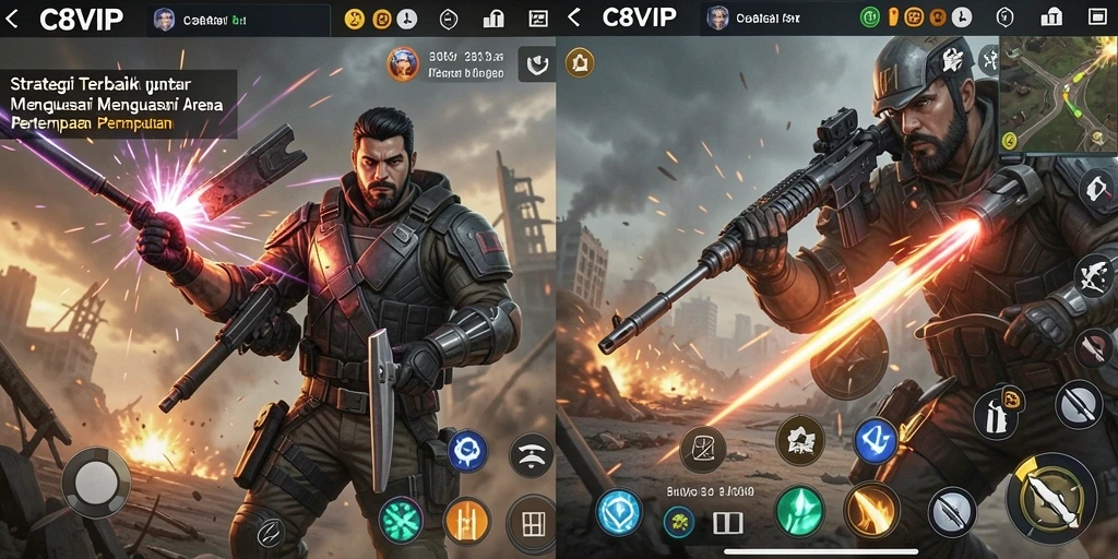 Tampilan menarik dari gameplay strategis C8VIP yang menegangkan.