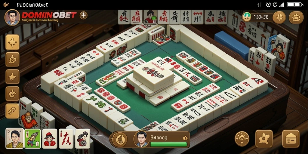 Screenshot menampilkan intensitas permainan Mahjong di DOMINOBET.