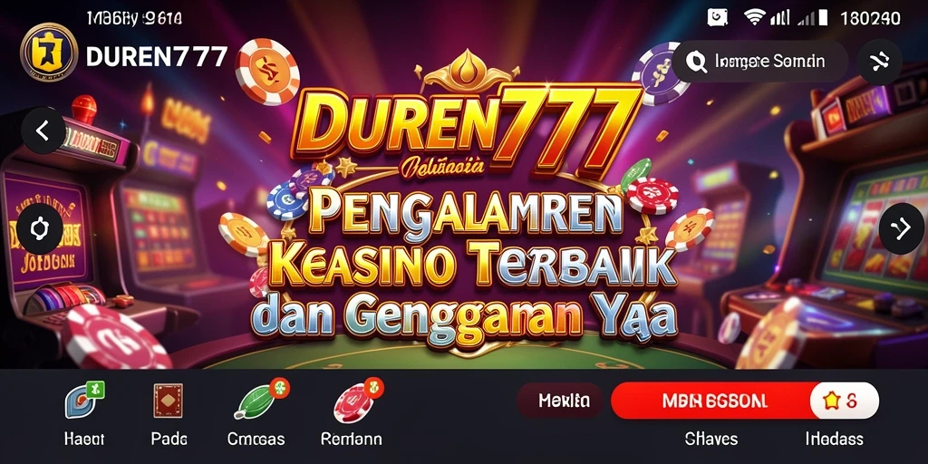 Screenshot DUREN777 menampilkan gameplay seru dan interaktif.