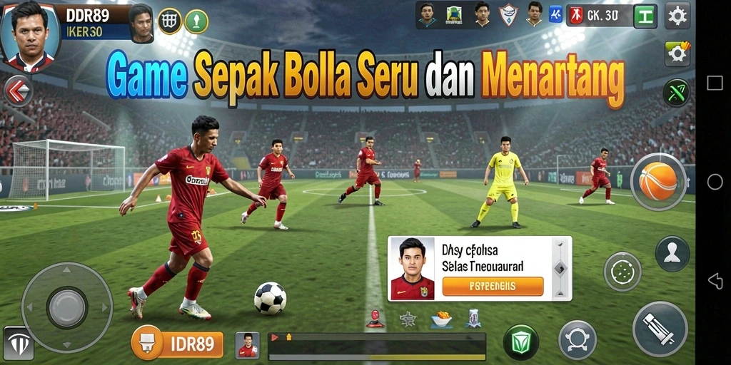 Tampilkan aksi seru gameplay sepak bola di IDR89.