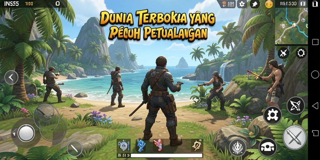 Tampilan menakjubkan gameplay Open World dengan kebebasan eksplorasi.