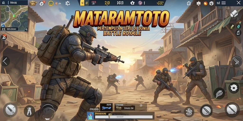Tampilan gameplay seru dalam pertempuran Battle Royale.