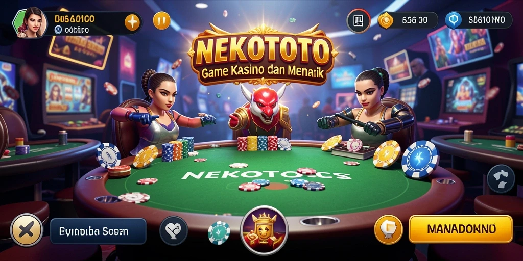 Screenshot gameplay Kasino NEKOTOTO dengan tampilan menarik dan interaktif.