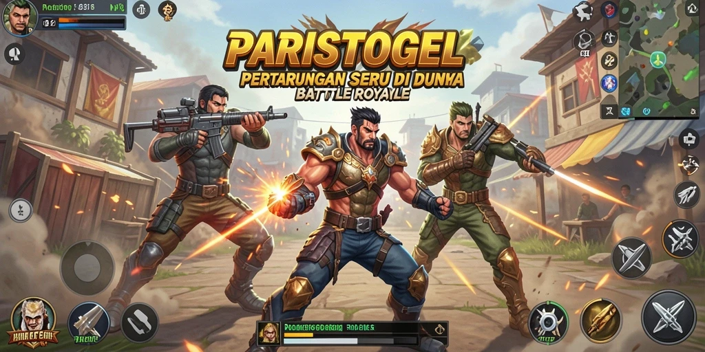 Tangkapan layar menunjukkan aksi mendebarkan dalam gameplay Battle Royale.