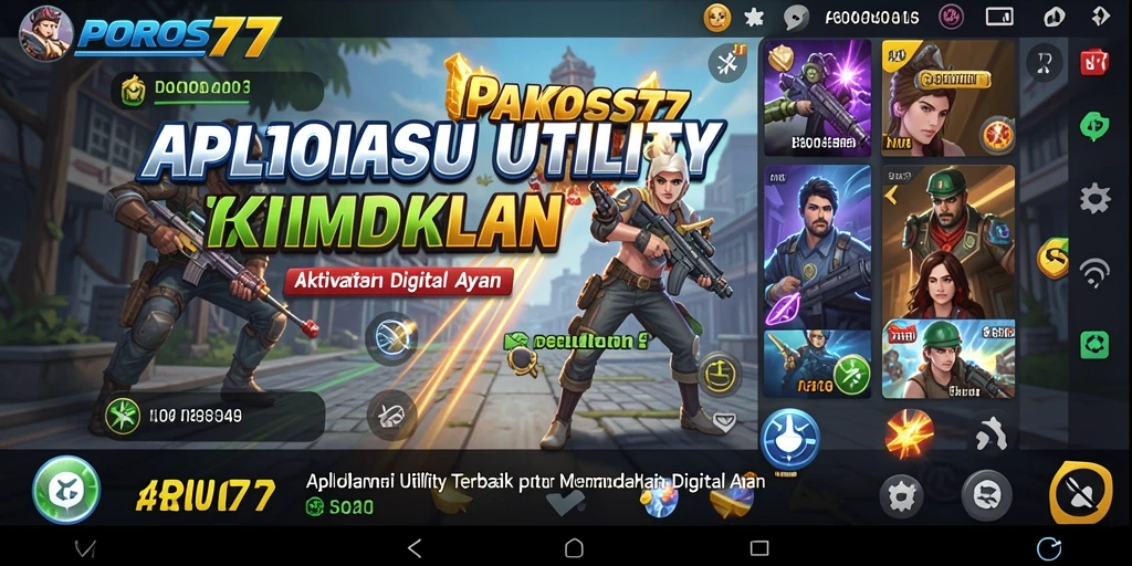 Tampilan utama POROS77 dengan fitur Utility yang lengkap.