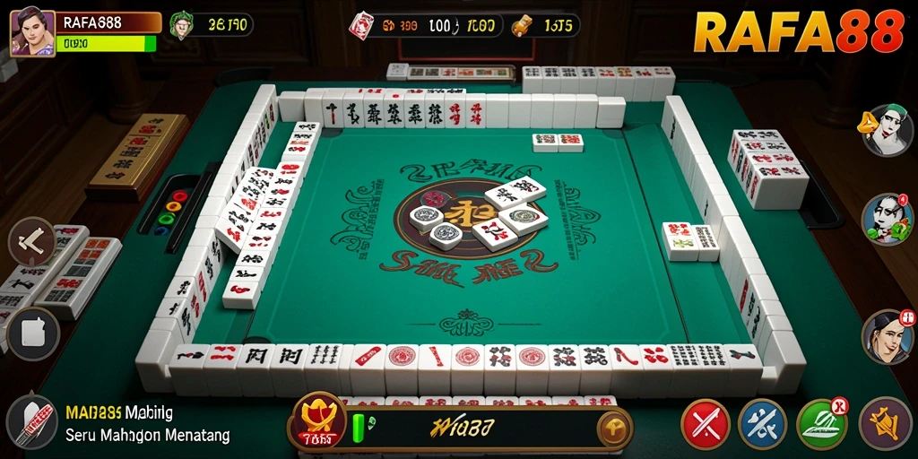 Screenshot gameplay RAFA88 yang menampilkan keseruan permainan Mahjong.
