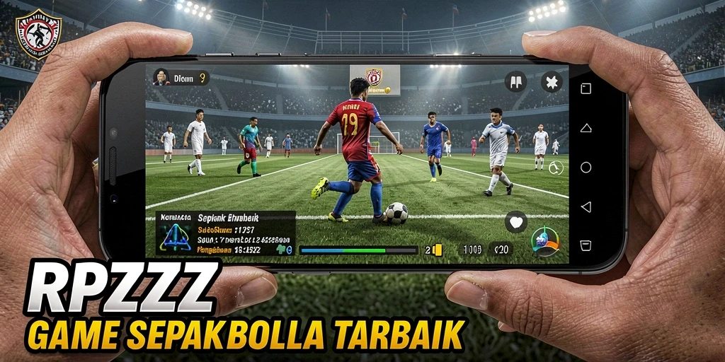 Tampilan gameplay menyerang dalam pertandingan sepak bola yang seru.
