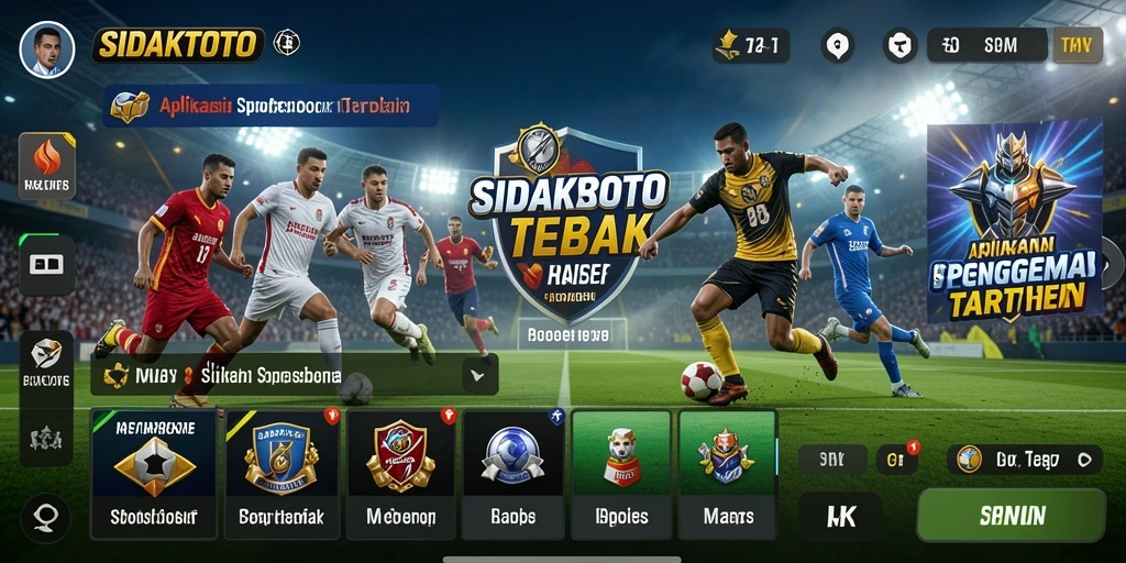 Screenshot utama SIDAKTOTO menampilkan fitur menarik taruhan olahraga.