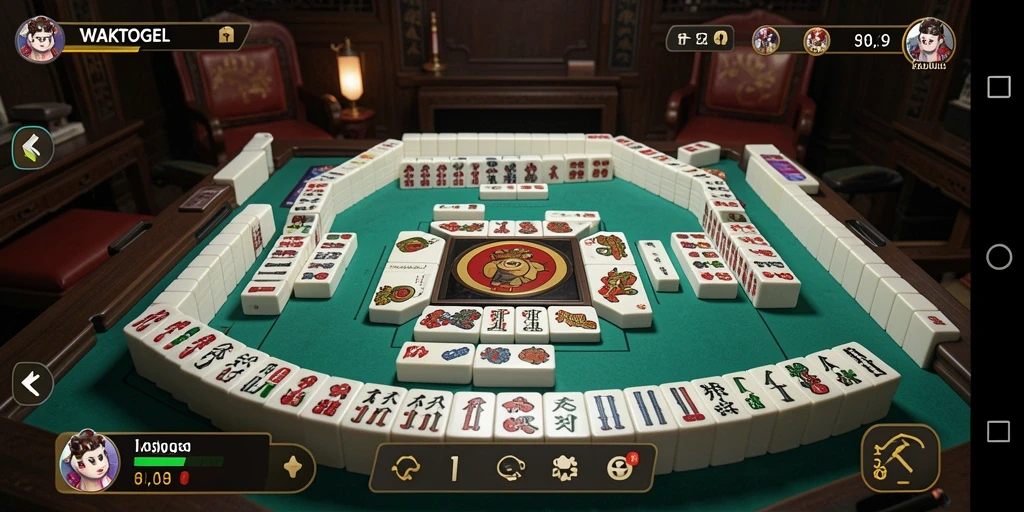 Tampilan gameplay Mahjong yang seru dan menantang di WAKTOGEL.